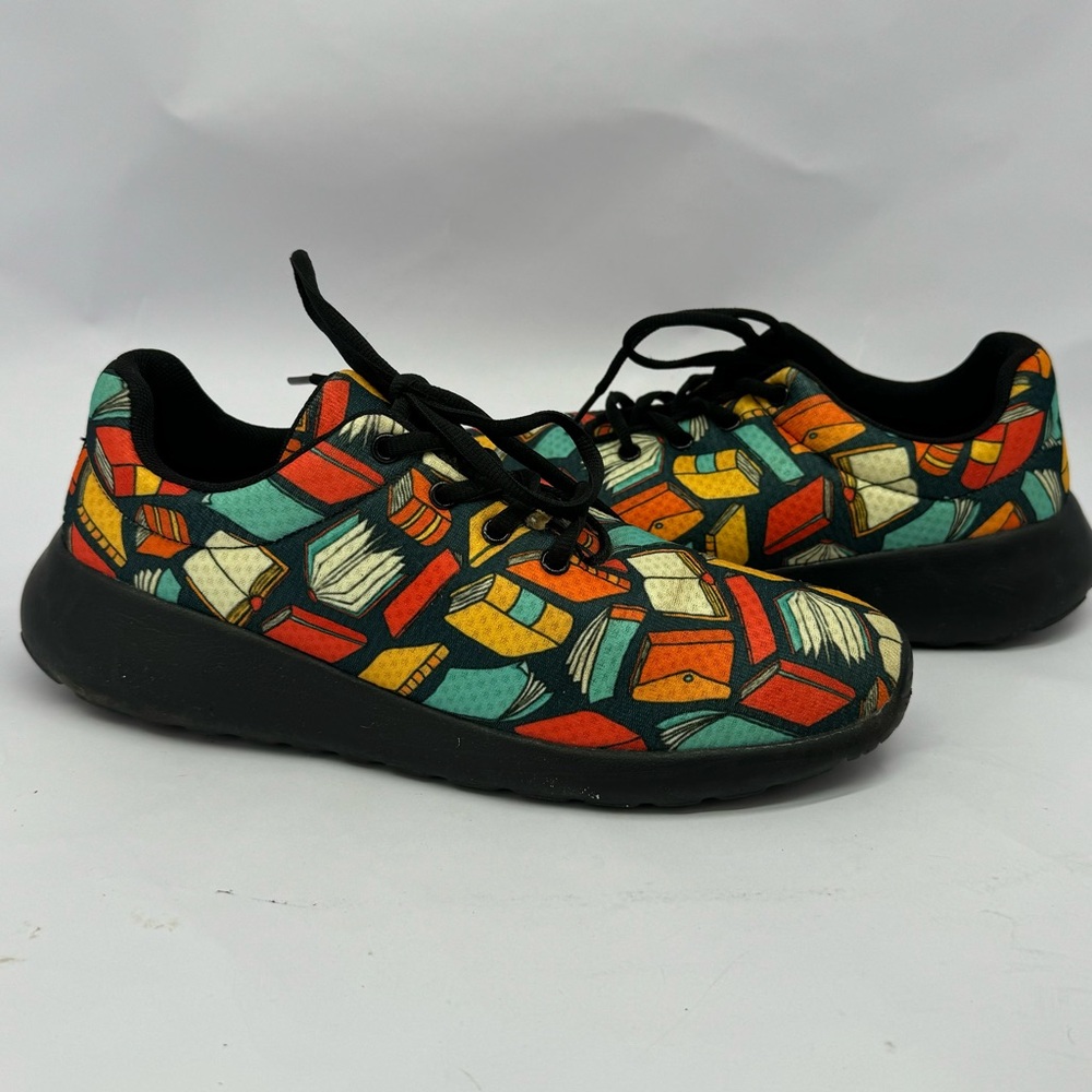 Groove Orange and Yellow Sneakers with Colorful Design